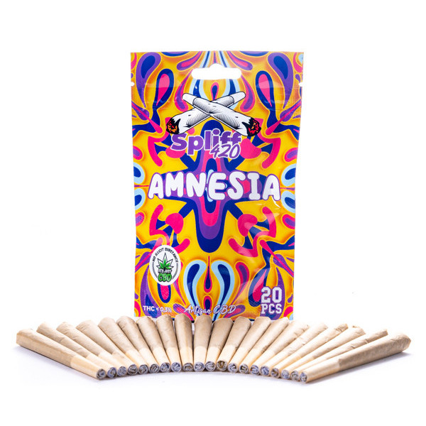 20 Prerolls Amnesia sachet infuspliff - Preroll CBD