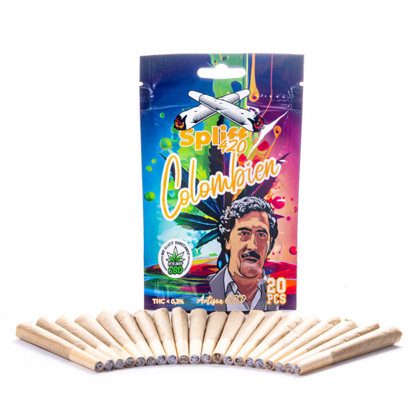 20 Prerolls Colombien sachet infuspliff - Preroll CBD