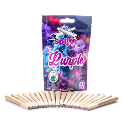 Achetez 20 Prerolls Purple Sachet Infuspliff - Preroll CBD de Qualité